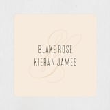 "Today & Always" - Wedding Favor Stickers in Peach by Stacey Meacham - Front