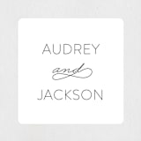 "Forever And" - Wedding Favor Stickers in Black Tie by Kim Dietrich Elam - Front