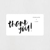 "Love Actually" - Wedding Favor Stickers in Onyx by Design Lotus - Front