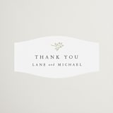 "Sense and Sensibility" - Wedding Favor Stickers in Cloud by Design Lotus - Front