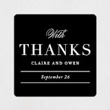 "Deluxe" - Wedding Favor Stickers in Tuxedo by Jennifer Postorino - Front