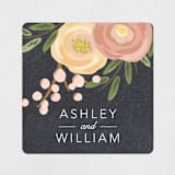 "botanica" - Wedding Favor Stickers in Midnight by Griffinbell Paper Co. - Front