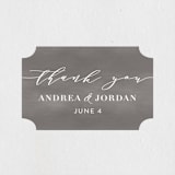 "Simplicity" - Wedding Favor Stickers in Smoke by Amy Ngo - Front