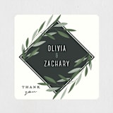 "Oliviers" - Wedding Favor Stickers in Spring by Gwen Bedat - Front