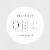 "In Love" - Wedding Favor Stickers in Ink by Carolyn MacLaren - Front