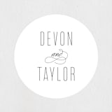 "Moderna" - Wedding Favor Stickers in Cloud by Stacey Meacham - Front