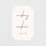 "mod" - Wedding Favor Stickers in Creme by Nicoletta Savod - Front