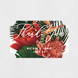 "Tropical Bouquet" - Wedding Favor Stickers in Basil by Elly - Front