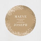 "Organic Dots" - Wedding Favor Stickers in Champagne by lena barakat - Front