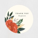 "Flourishing" - Wedding Favor Stickers in Bloom by Beth Schneider - Front