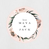 "Rustica" - Wedding Favor Stickers in Cantaloupe by Petra Kern - Front