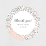 "Textured Dots" - Wedding Favor Stickers in Blush by Emily Sabol Goss - Front