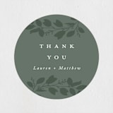 "Falling Branch" - Wedding Favor Stickers in Eucalyptus by Amy Kross - Front
