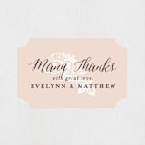 "French Roses" - Wedding Favor Stickers in Blush by 2birdstone - Front