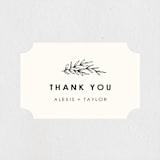 "Modern Bliss" - Wedding Favor Stickers in Cream by Elly - Front