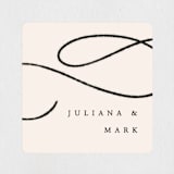 "Fountain Pen" - Wedding Favor Stickers in Creme by Erin L. Wilson - Front