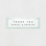 "Elegantly Minimal" - Wedding Favor Stickers in Seafoam by itsjensworld - Front