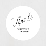 "Signed" - Wedding Favor Stickers in Pearl by Roxy Cervantes - Front