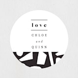 "Epithet" - Wedding Favor Stickers in Charcoal by Nazia Hyder - Front