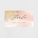 "Morning Mist" - Wedding Favor Stickers in Blush by Carrie ONeal - Front
