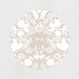 "Hacienda" - Wedding Favor Stickers in Stone by Lagniappe Paper - Front