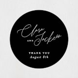 "Bare" - Wedding Favor Stickers in Cloud by Kelly Nasuta - Front