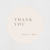 "Juniper" - Wedding Favor Stickers in Blush by Mere Paper - Front