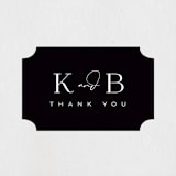 "The Space Between" - Wedding Favor Stickers in Sugar by Jessica Williams - Front