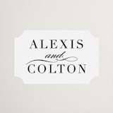 "Charming" - Wedding Favor Stickers in Pearl by AK Graphics - Front