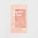 "Contemporary" - Wedding Favor Stickers in Peony by Liz Conley - Front