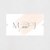 "Lithe" - Wedding Favor Stickers in Blush by Kristie Kern - Front