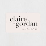 "The Loden" - Wedding Favor Stickers in Ivory by Kelly Schmidt - Front