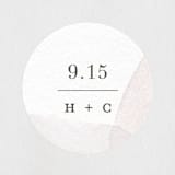 "Sloped" - Wedding Favor Stickers in Ecru by Everett Paper Goods - Front