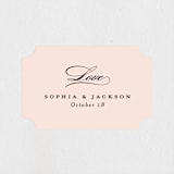 "Classical" - Wedding Favor Stickers in Blush by Michelle Taylor - Front