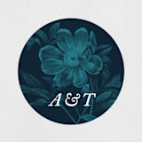 "Moonlit Garden" - Wedding Favor Stickers in Twilight by GeekInk Design - Front