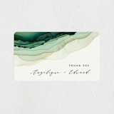 "Flow" - Wedding Favor Stickers in Emerald by Three Kisses Studio - Front