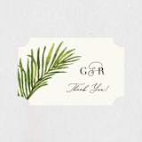 "Tropical Vows" - Wedding Favor Stickers in Jade by Chris Griffith - Front