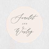 "Scarlet" - Wedding Favor Stickers in Blush by Hooray Creative - Front
