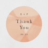 "Desert Wash" - Wedding Favor Stickers in Peach by Amy Kross - Front