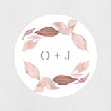 "Fallen" - Wedding Favor Stickers in Rust by Creo Study - Front