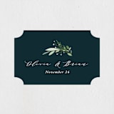 "Fresh Greenery" - Wedding Favor Stickers in Mystic Forest by Jennifer Postorino - Front
