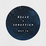 "Cosmos" - Wedding Favor Stickers in Midnight by Hooray Creative - Front