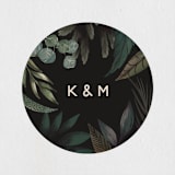 "Shades of Green" - Wedding Favor Stickers in Midnight by Susan Moyal - Front