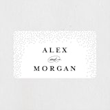 "Promise" - Wedding Favor Stickers in Snow by Design Lotus - Front