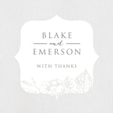"Gilded Wildflowers" - Wedding Favor Stickers in Cloud by Rochelle Renee - Front