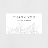 "Sketched Bouquet" - Wedding Favor Stickers in Ivory by Phrosné Barwood - Front