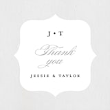 "Lasting love" - Wedding Favor Stickers in Moonstone by Stacey Meacham - Front