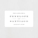 "Art Deco Border" - Wedding Favor Stickers in Crystal by Hooray Creative - Front