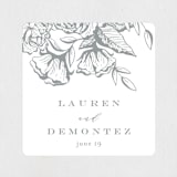 "Beautiful Bouquet" - Wedding Favor Stickers in Cathedral by Jennifer Postorino - Front