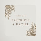 "Sunset by the Sea" - Wedding Favor Stickers in Tan by lulu and isabelle - Front